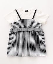 ギンガムチェック キャミソールセットTシャツ