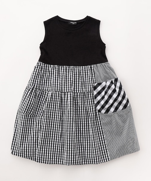 ギンガムチェック バルーンワンピース