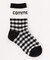 ロゴ×ギンガムチェック クルーソックス