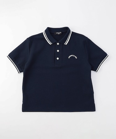 ライン入り 鹿の子 ポロシャツ