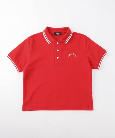 ライン入り 鹿の子 ポロシャツ