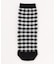 バックロゴ ギンガムチェック クルーソックス