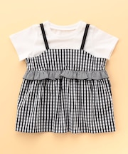 ギンガムチェック キャミソールセットTシャツ(ベビーサイズ)