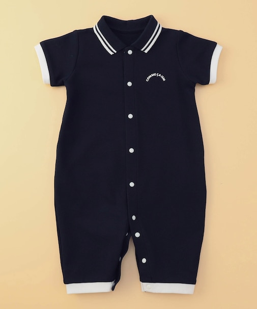 鹿の子ポロ襟 おしりパッチ ツーウェイオール