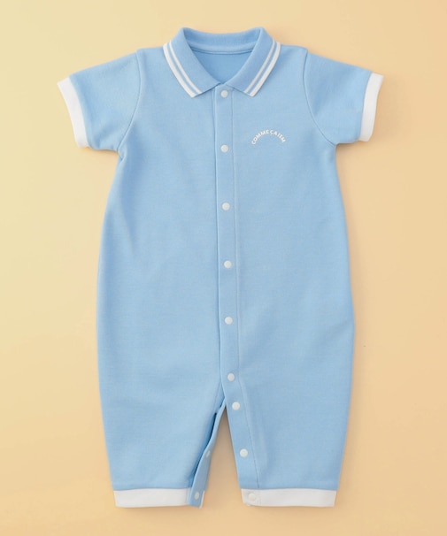 鹿の子ポロ襟 おしりパッチ ツーウェイオール