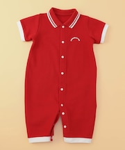 鹿の子ポロ襟 おしりパッチ ツーウェイオール