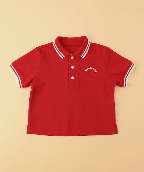 鹿の子ライン入り ポロシャツ(ベビーサイズ)