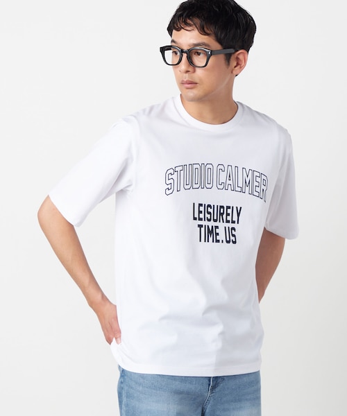シルケット天竺アベックTee シルケット天竺 ロゴプリントTシャツ｜コムサイズムの通販｜&mall