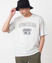 シルケット天竺 ロゴプリントTシャツ
