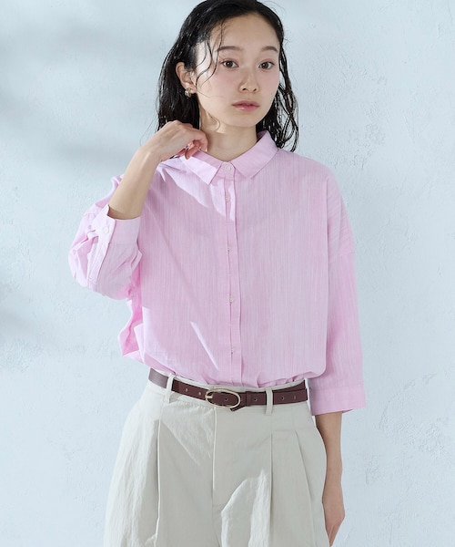 T.japan シャンブレーシャツピンク シャンブレーシャツ｜コムサイズムの通販｜&mall（アンドモール）三井