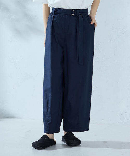 コットンリネンベルト付きパンツ/セットアップ対応｜コムサイズムの