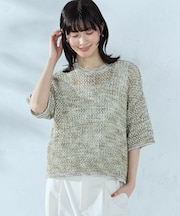 ミックスカラーメッシュニット Ｔシャツ