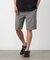ポリエステルグレンチェックストレッチ ワンタックショートパンツ