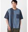 6オンスコットンデニム 切り替え半袖Tシャツ