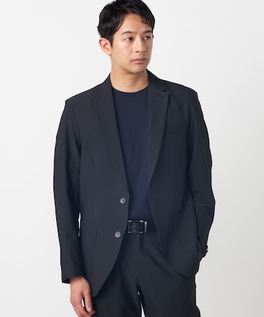 【セットアップ対応・ウォッシャブル】ポリエステル シアサッカー テーラードジャケット