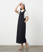 ノースリーブ ロングワンピース