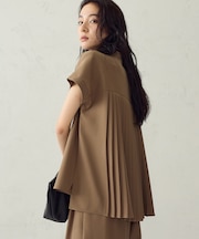 【セットアップ対応】シフォンジョーゼット バックプリーツブラウス