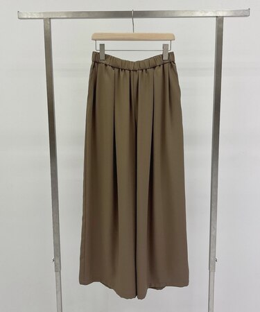 【セットアップ対応】シフォンジョーゼット ボックスタックイージーワイドパンツ