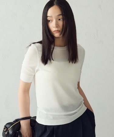 シアー テレコTシャツ