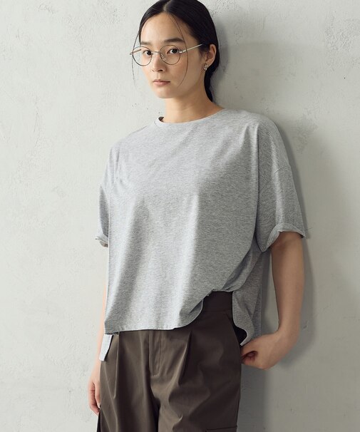 【抗菌防臭・接触冷感】アシンメトリーTシャツ