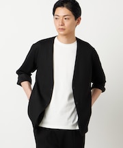 【セットアップ対応】ダンボールニット ノーカラージャケット