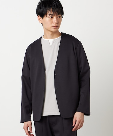 【セットアップ対応】ダンボールニット ノーカラージャケット