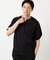 【接触冷感】USAコットン フェイクレイヤード キーネックTシャツ
