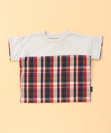 マドラスチェック 半袖Tシャツ(ベビーサイズ)