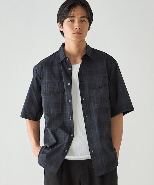 AIR LINK ポリエステルメッシュ 半袖CPOシャツ｜コムサイズムの通販