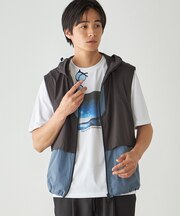 リップストップ ナイロンストレッチ ブロッキングベスト / セットアップ対応