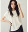 膨れジャガード フレンチスリーブTシャツ