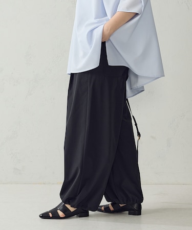 ナイロンストレッチ パラシュートパンツ