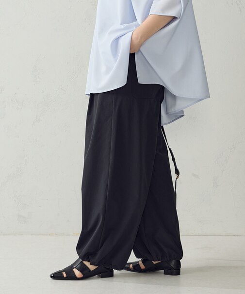ナイロンストレッチ パラシュートパンツ