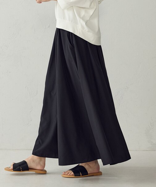 ポリエステルタフタ ボリュームギャザースカート