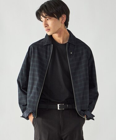 播州織 デニムライクシャンブレー ZIPブルゾン