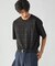 エンボスチェック クルーネックTシャツ