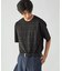 エンボスチェック クルーネックTシャツ