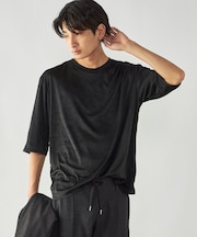 スエードタッチジャージ 五分袖Tシャツ