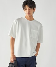 膨れジャガード クルーネックTシャツ