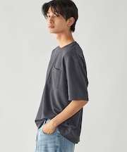 膨れジャガード クルーネックTシャツ