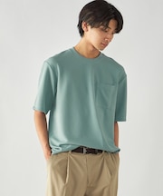 膨れジャガード クルーネックTシャツ
