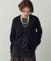 【マシンウォッシャブル】ベーシックニットクルーネックカーディガン