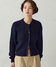 ケーブル カーディガン