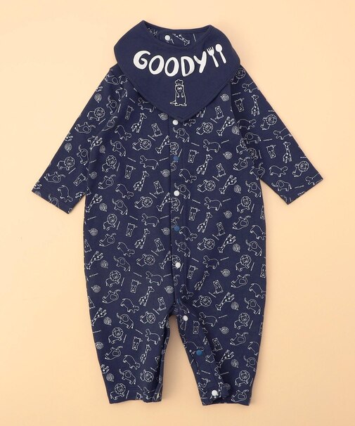 長袖ツーウェイオール・リバーシブルスタイの入ったギフトセット(60-80cm)