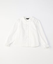 丸襟ピンタック長袖 ブラウス(110-130cm)