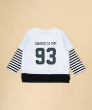 ナンバープリント フェイクレイヤードTシャツ(ベビーサイズ)