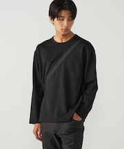 パッチワーク風 チェックジャガードTシャツ