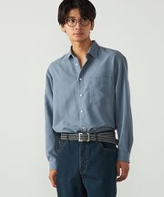 スエードタッチ ショートポイントカラーシャツ