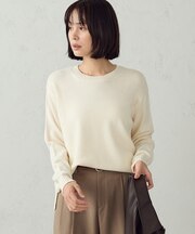 マシンウォッシャブル 日本の色ニット クルーネックニット