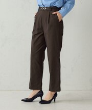 【美しいベーシックパンツ】裏起毛 テーパードパンツ
